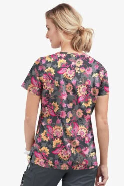 UA Butter-Soft STRETCH Jacobean Spring Pewter Women's 1-Pocket V-Neck Tuck-In Printed Scrub Top 7 UA Butter-Soft STRETCH Jacobean Spring Pewter Women's 1-Pocket V-Neck Tuck-In Printed Scrub Top -Fashion Clothing TS452JSPW 3