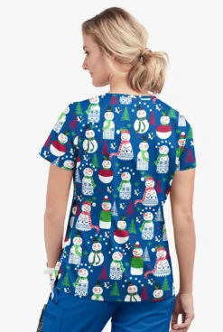 Butter-Soft Juggling Snowman Royal Women's 1-Pocket V-Neck Tuck-In Print Scrub Top 7 Butter-Soft Juggling Snowman Royal Women's 1-Pocket V-Neck Tuck-In Print Scrub Top -Fashion Clothing TS452JSRL 3