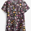 UA Butter-Soft STRETCH Lemur Love Black Printed Women's 1-Pocket V-Neck Scrub Top 1 UA Butter-Soft STRETCH Lemur Love Black Printed Women's 1-Pocket V-Neck Scrub Top -Fashion Clothing TS452LEL 100523 1