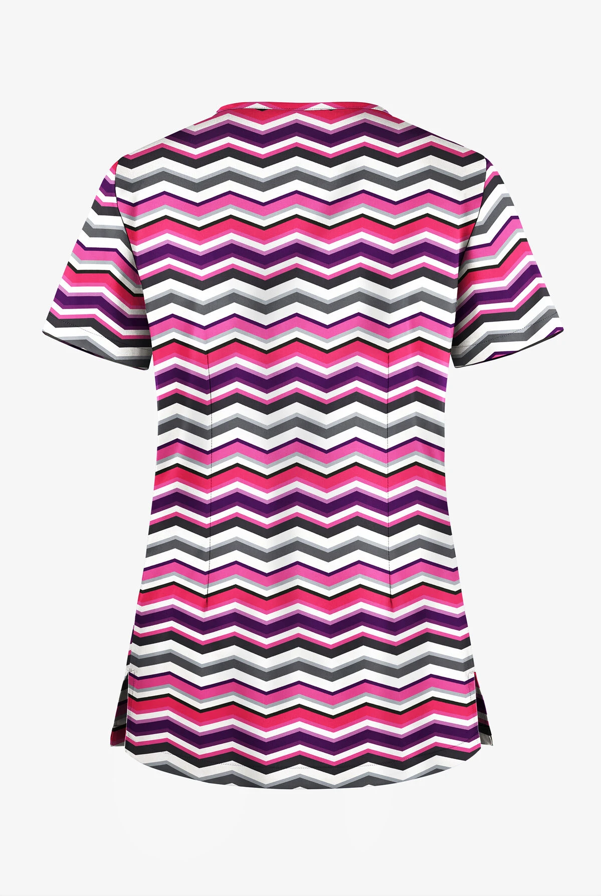 UA Butter-Soft STRETCH Miami Deco Rosebud Women's 1-Pocket V-Neck Print Scrub Top 4 UA Butter-Soft STRETCH Miami Deco Rosebud Women's 1-Pocket V-Neck Print Scrub Top - Image 2