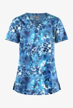 UA Butter-Soft STRETCH Mystic Floral Ceil Women's 1-Pocket V-Neck Print Scrub Top