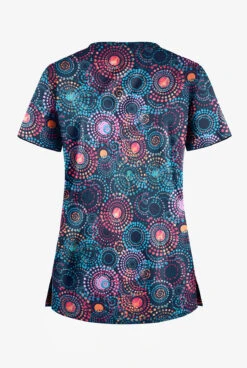 Butter-Soft Pop Circles Navy Women's 1-Pocket V-Neck Tuck-In Print Scrub Top 6 Butter-Soft Pop Circles Navy Women's 1-Pocket V-Neck Tuck-In Print Scrub Top -Fashion Clothing TS452PCNY 100523 2