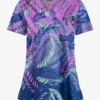UA Butter-Soft STRETCH Palm Fronds Aqua Moon Women's 1-Pocket V-Neck Print Scrub Top 1 UA Butter-Soft STRETCH Palm Fronds Aqua Moon Women's 1-Pocket V-Neck Print Scrub Top -Fashion Clothing TS452PFA 1