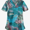 UA Butter-Soft STRETCH Passion Fronds Pewter Women's 1-Pocket V-Neck Print Scrub Top 1 UA Butter-Soft STRETCH Passion Fronds Pewter Women's 1-Pocket V-Neck Print Scrub Top -Fashion Clothing TS452PNF 1
