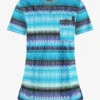 UA Butter-Soft STRETCH Reigning Stripes Turquoise Women's 1-Pocket V-Neck Print Scrub Top 1 UA Butter-Soft STRETCH Reigning Stripes Turquoise Women's 1-Pocket V-Neck Print Scrub Top -Fashion Clothing TS452RST 1