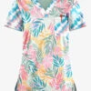 Butter-Soft STRETCH Tropical Mix & Belize Ikat Women's 1-Pocket V-Neck Tuck-In Mixed Print Scrub Top 1 Butter-Soft STRETCH Tropical Mix & Belize Ikat Women's 1-Pocket V-Neck Tuck-In Mixed Print Scrub Top -Fashion Clothing TS452TMWT 092123 1