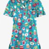 Butter-Soft X-Mas Coco Turquoise Women's 1-Pocket V-Neck Tuck-In Print Scrub Top 1 Butter-Soft X-Mas Coco Turquoise Women's 1-Pocket V-Neck Tuck-In Print Scrub Top -Fashion Clothing TS452XMTQ 1