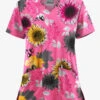 UA Butter-Soft STRETCH Autumn Sunflowers Fuchsia Women's 2-Pocket V-Neck Printed Scrub Top 1 UA Butter-Soft STRETCH Autumn Sunflowers Fuchsia Women's 2-Pocket V-Neck Printed Scrub Top -Fashion Clothing TS542ASFC 100523 1