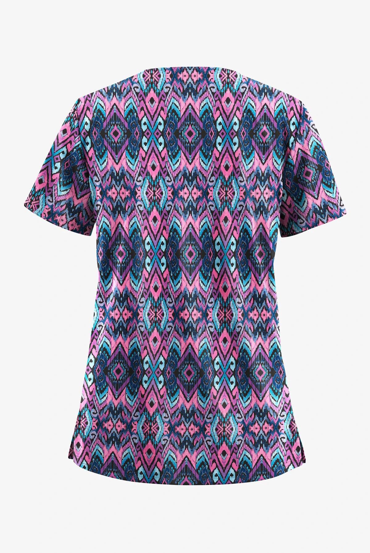 UA Butter-Soft STRETCH Cantik Ikat Women's 2-Pocket V-Neck Printed Scrub Top 4 UA Butter-Soft STRETCH Cantik Ikat Women's 2-Pocket V-Neck Printed Scrub Top - Image 2