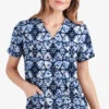 UA Butter-Soft STRETCH Desert Rose Navy Women's 2-Pocket V-Neck Print Scrub Top 1 UA Butter-Soft STRETCH Desert Rose Navy Women's 2-Pocket V-Neck Print Scrub Top -Fashion Clothing TS542DRN 1
