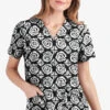 UA Butter-Soft STRETCH Desert Stars Black Printed Women's 2-Pocket V-Neck Scrub Top -Fashion Clothing TS542DSK 1