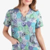 UA Butter-Soft STRETCH Danish Floral White Printed Women's 2-Pocket V-Neck Scrub Top 2 UA Butter-Soft STRETCH Danish Floral White Printed Women's 2-Pocket V-Neck Scrub Top -Fashion Clothing TS542DWT 1