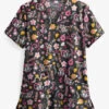 UA Butter-Soft STRETCH Lemur Love Black Printed Women's 2-Pocket V-Neck Scrub Top 1 UA Butter-Soft STRETCH Lemur Love Black Printed Women's 2-Pocket V-Neck Scrub Top -Fashion Clothing TS542LEL 1