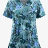 UA Butter-Soft STRETCH Layered Floral Women's 2-Pocket V-Neck Print Scrub Top 1 UA Butter-Soft STRETCH Layered Floral Women's 2-Pocket V-Neck Print Scrub Top -Fashion Clothing TS542LFBL 1