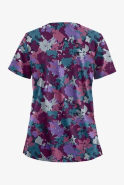 UA Butter-Soft STRETCH Layered Floral Navy Women's 2-Pocket V-Neck Print Scrub Top 7 UA Butter-Soft STRETCH Layered Floral Navy Women's 2-Pocket V-Neck Print Scrub Top -Fashion Clothing TS542LFNV 3