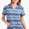 UA Butter-Soft STRETCH Miami Deco Aqua Moon Women's 2-Pocket V-Neck Print Scrub Top 2 UA Butter-Soft STRETCH Miami Deco Aqua Moon Women's 2-Pocket V-Neck Print Scrub Top -Fashion Clothing TS542MDA 1