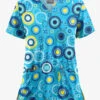 UA Butter-Soft STRETCH Odessa Floral Turquoise Women's 2-Pocket V-Neck Print Scrub Top 2 UA Butter-Soft STRETCH Odessa Floral Turquoise Women's 2-Pocket V-Neck Print Scrub Top -Fashion Clothing TS542OFTQ 1