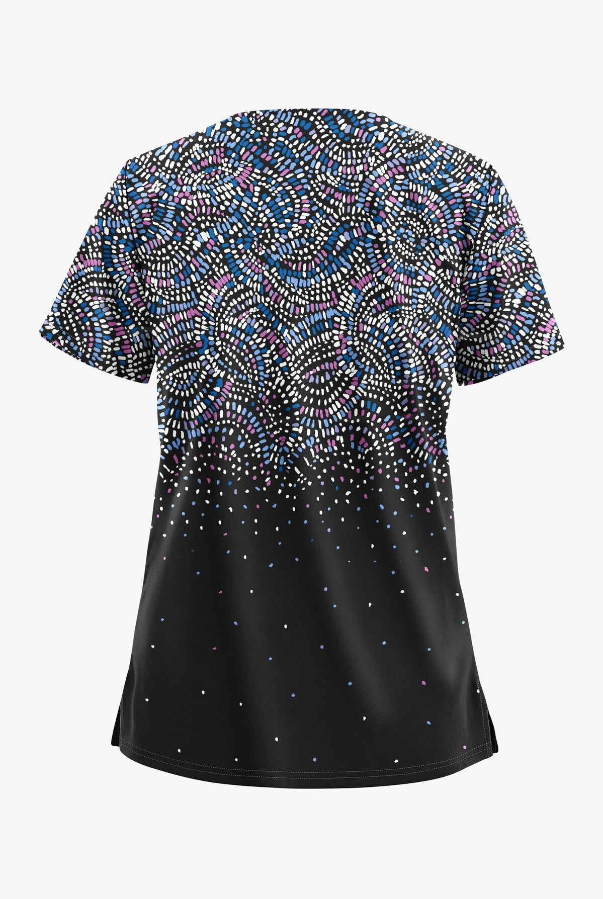 UA Butter-Soft STRETCH Roman Mosaic Women's 2-Pocket V-Neck Print Scrub Top 4 UA Butter-Soft STRETCH Roman Mosaic Women's 2-Pocket V-Neck Print Scrub Top - Image 2