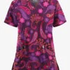UA Butter-Soft STRETCH Vibrant Paisley Eggplant Women's 2-Pocket V-Neck Printed Scrub Top 2 UA Butter-Soft STRETCH Vibrant Paisley Eggplant Women's 2-Pocket V-Neck Printed Scrub Top -Fashion Clothing TS542VPEG 100523 1