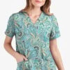 UA Butter-Soft STRETCH Vienna Paisley White Printed Women's 2-Pocket V-Neck Scrub Top 2 UA Butter-Soft STRETCH Vienna Paisley White Printed Women's 2-Pocket V-Neck Scrub Top -Fashion Clothing TS542VPW 1