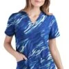 UA Butter-Soft STRETCH Wild Stripes Amparo Blue Women's 2-Pocket V-Neck Print Scrub Top 2 UA Butter-Soft STRETCH Wild Stripes Amparo Blue Women's 2-Pocket V-Neck Print Scrub Top -Fashion Clothing TS542WAM 1