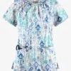 UA Butter-Soft STRETCH Cascading Ikat Amparo Blue Women's 6-Pocket Peasant Style Print Scrub Top 2 UA Butter-Soft STRETCH Cascading Ikat Amparo Blue Women's 6-Pocket Peasant Style Print Scrub Top -Fashion Clothing TS569CIA 1