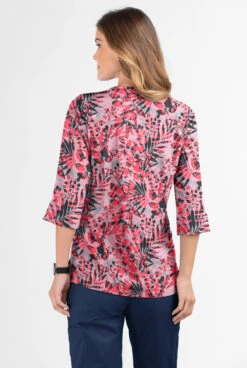 Butter-Soft Exotic Garden Silver Women's 2-Pocket Round Neckline Print Scrub Top 7 Butter-Soft Exotic Garden Silver Women's 2-Pocket Round Neckline Print Scrub Top -Fashion Clothing TS584EGSL 3