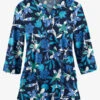 Butter-Soft Matisse Floral Navy Women's 2-Pocket Round Neckline Print Scrub Top 2 Butter-Soft Matisse Floral Navy Women's 2-Pocket Round Neckline Print Scrub Top -Fashion Clothing TS584MFNY 1