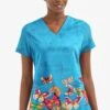 UA Butter-Soft STRETCH Butterfly Border Turquoise Women's 2- Pocket V-Neck Printed Scrub Top 2 UA Butter-Soft STRETCH Butterfly Border Turquoise Women's 2- Pocket V-Neck Printed Scrub Top -Fashion Clothing TS631BBTQ 100523 1