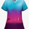 UA Butter-Soft STRETCH Evening Sky Ombre Women's 2-Angled Welt Pocket V-Neck Printed Scrub Top 1 UA Butter-Soft STRETCH Evening Sky Ombre Women's 2-Angled Welt Pocket V-Neck Printed Scrub Top -Fashion Clothing TS631EOEG 100523 1