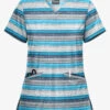 UA Butter-Soft Filter Stripe Turquoise Women's 2-Pocket V-Neck Print Scrub Top 1 UA Butter-Soft Filter Stripe Turquoise Women's 2-Pocket V-Neck Print Scrub Top -Fashion Clothing TS631FIT 1