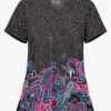 UA Butter-Soft STRETCH Jungle Paisley Pewter Women's 2-Angled Welt Pocket V-Neck Printed Scrub Top 1 UA Butter-Soft STRETCH Jungle Paisley Pewter Women's 2-Angled Welt Pocket V-Neck Printed Scrub Top -Fashion Clothing TS631JPPW 100323 1