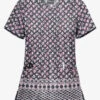 UA Butter-Soft STRETCH Night Garden Pewter Women's 2-Pocket V-Neck Print Scrub Top 1 UA Butter-Soft STRETCH Night Garden Pewter Women's 2-Pocket V-Neck Print Scrub Top -Fashion Clothing TS631NGP 1