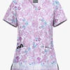 UA Butter-Soft Paisley Extravaganza Cloud Blue Women's 2-Pocket V-Neck Print Scrub Top -Fashion Clothing TS631PXC 1