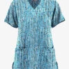 UA Butter-Soft STRETCH Urban Animal Turquoise Women's 5-Pocket V-Neck Scrub Top 1 UA Butter-Soft STRETCH Urban Animal Turquoise Women's 5-Pocket V-Neck Scrub Top -Fashion Clothing TS689UATQ 1