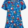 Butter-Soft Santa On Vacation Royal Women's 4-Pocket Rounded V-Neck Printed Scrub Top 2 Butter-Soft Santa On Vacation Royal Women's 4-Pocket Rounded V-Neck Printed Scrub Top -Fashion Clothing TS697SVRL 1
