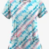 UA Butter-Soft STRETCH Belize Ikat Women's 4-Pocket Grommet Printed Scrub Top -Fashion Clothing TS754BIWT 1