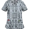 UA Butter-Soft STRETCH Kasih Ikat Women's 4-Pocket V-Neck Print Scrub Top 2 UA Butter-Soft STRETCH Kasih Ikat Women's 4-Pocket V-Neck Print Scrub Top -Fashion Clothing TS754KIP 1