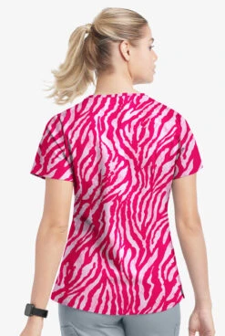 UA Butter-Soft STRETCH Tiger Fantasy Fuchsia Women's 4-Pocket Grommet Printed Scrub Top 7 UA Butter-Soft STRETCH Tiger Fantasy Fuchsia Women's 4-Pocket Grommet Printed Scrub Top -Fashion Clothing TS754TFFC 3