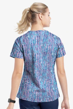 UA Butter-Soft STRETCH Urban Animal Orchid Women's 4-Pocket Grommet Printed Scrub Top 7 UA Butter-Soft STRETCH Urban Animal Orchid Women's 4-Pocket Grommet Printed Scrub Top -Fashion Clothing TS754UAOR 3