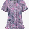 UA Butter-Soft STRETCH Vienna Paisley Silver Women's 4-Pocket Large Grommet Print Scrub Top 1 UA Butter-Soft STRETCH Vienna Paisley Silver Women's 4-Pocket Large Grommet Print Scrub Top -Fashion Clothing TS754VPS 1