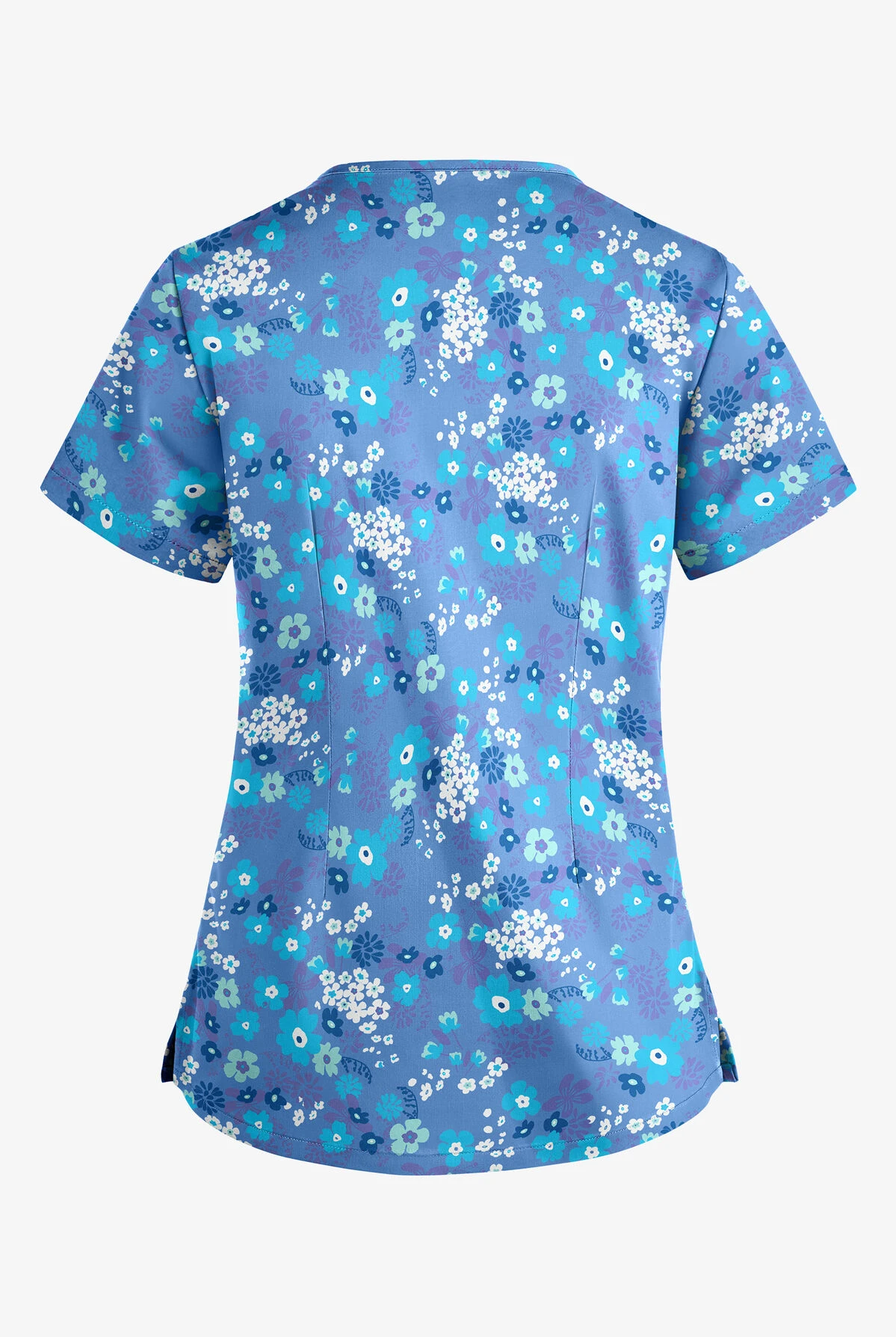UA Butter-Soft STRETCH Whispering Floral Ceil Women's 4-Pocket Large Grommet Print Scrub Top 4 UA Butter-Soft STRETCH Whispering Floral Ceil Women's 4-Pocket Large Grommet Print Scrub Top - Image 2