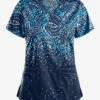 Butter-Soft STRETCH Roman Mosaic Navy Women's 4-Pocket Criss Cross Print Scrub Top 1 Butter-Soft STRETCH Roman Mosaic Navy Women's 4-Pocket Criss Cross Print Scrub Top -Fashion Clothing TS756RMNV 1