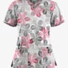 UA Butter-Soft STRETCH Subtle Leaves Silver Women's 4-Pocket Crisscross Printed Scrub Top 1 UA Butter-Soft STRETCH Subtle Leaves Silver Women's 4-Pocket Crisscross Printed Scrub Top -Fashion Clothing TS756SLSL 100323 1