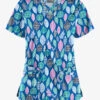 UA Butter-Soft STRETCH Swedish Leaves Royal Women's 4-Pocket Crisscross Print Scrub Top 1 UA Butter-Soft STRETCH Swedish Leaves Royal Women's 4-Pocket Crisscross Print Scrub Top -Fashion Clothing TS756SWRL 1