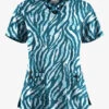 UA Butter-Soft STRETCH Tiger Fantasy Caribbean Blue Women's 4-Pocket Crisscross Printed Scrub Top 2 UA Butter-Soft STRETCH Tiger Fantasy Caribbean Blue Women's 4-Pocket Crisscross Printed Scrub Top -Fashion Clothing TS756TFCB 1