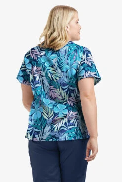 UA Butter-Soft STRETCH Tropical Mix Navy Women's 4-Pocket Crisscross Printed Scrub Top 7 UA Butter-Soft STRETCH Tropical Mix Navy Women's 4-Pocket Crisscross Printed Scrub Top -Fashion Clothing TS756TMNV 3