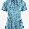UA Butter-Soft STRETCH Urban Animal Turquoise Women's 4-Pocket Crisscross Printed Scrub Top 1 UA Butter-Soft STRETCH Urban Animal Turquoise Women's 4-Pocket Crisscross Printed Scrub Top -Fashion Clothing TS756UATQ 1