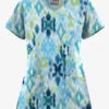 UA Butter-Soft STRETCH Varna Ikat Turquoise Women's 3-Pocket V-Neck Mock Wrap Scrub Top 1 UA Butter-Soft STRETCH Varna Ikat Turquoise Women's 3-Pocket V-Neck Mock Wrap Scrub Top -Fashion Clothing TS929VITQ 1