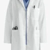 Butter-Soft Woman's 3-Pocket Notched Collared Scrub Lab Coat 2 Butter-Soft Woman's 3-Pocket Notched Collared Scrub Lab Coat -Fashion Clothing UA17248 WHITE 1